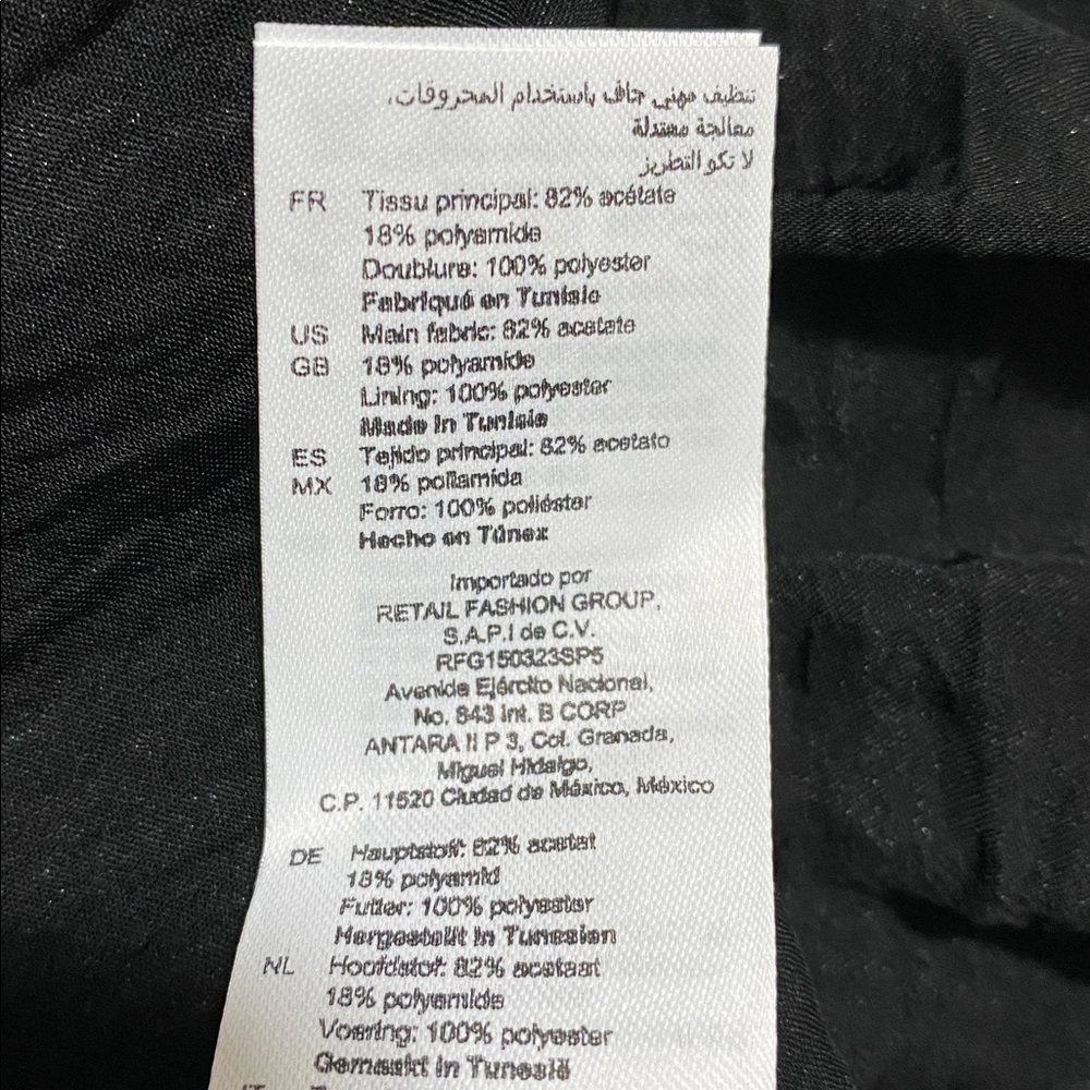 NWT Sandro Dress Falbala Noir Embellished Rhinestone Size US 4 - 6 / 38 - Picture 10 of 13